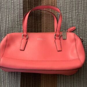 Coach Pink Satchel Bag with Minimalist Design